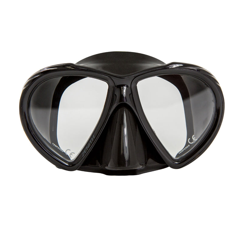 XS SCUBA Zenith Twin Lens Drop Point Wide View Downward Visibility Mask