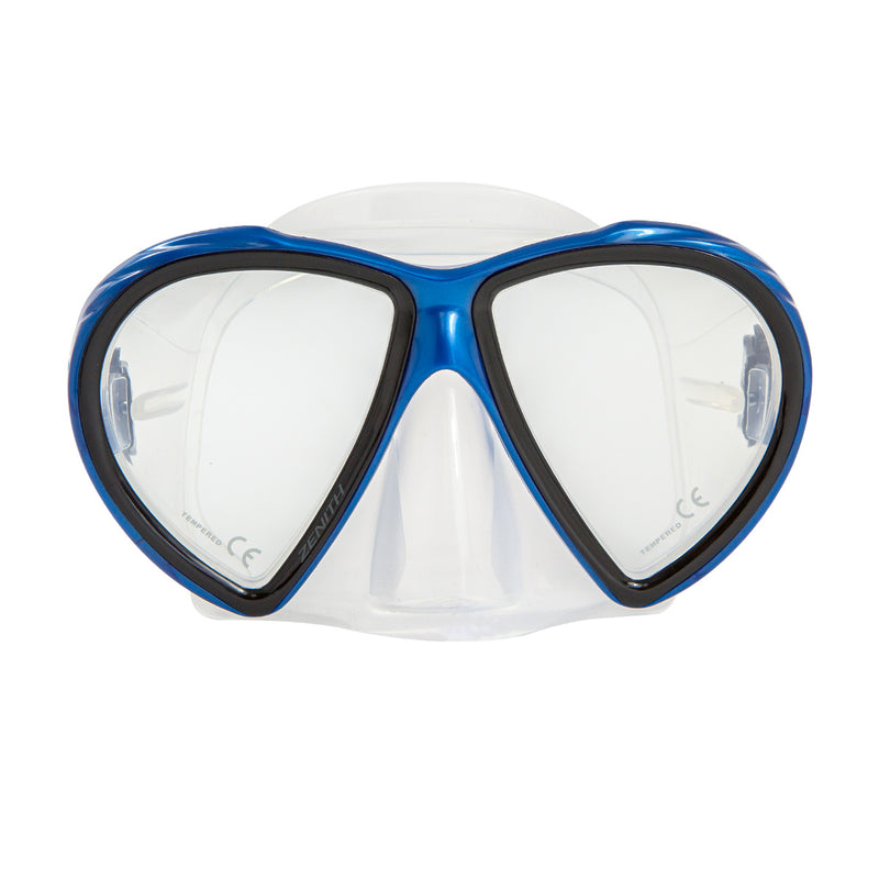 XS SCUBA Zenith Twin Lens Drop Point Wide View Downward Visibility Mask