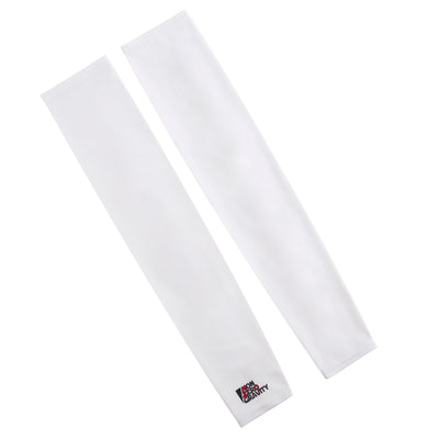 white cycling arm sleeves for sun protection