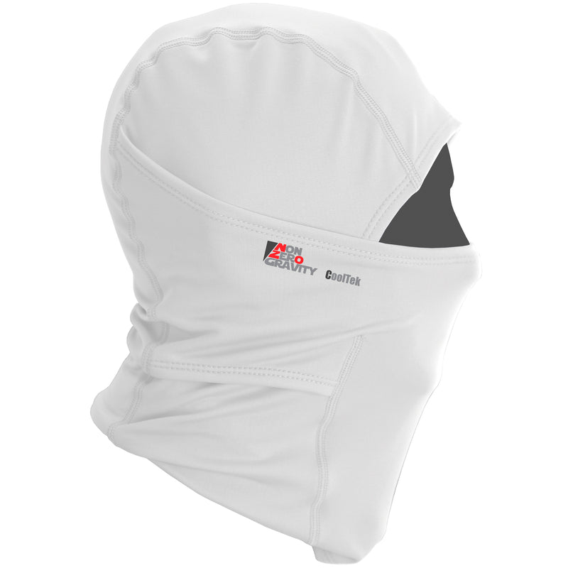 white summer balaclava for cycling
