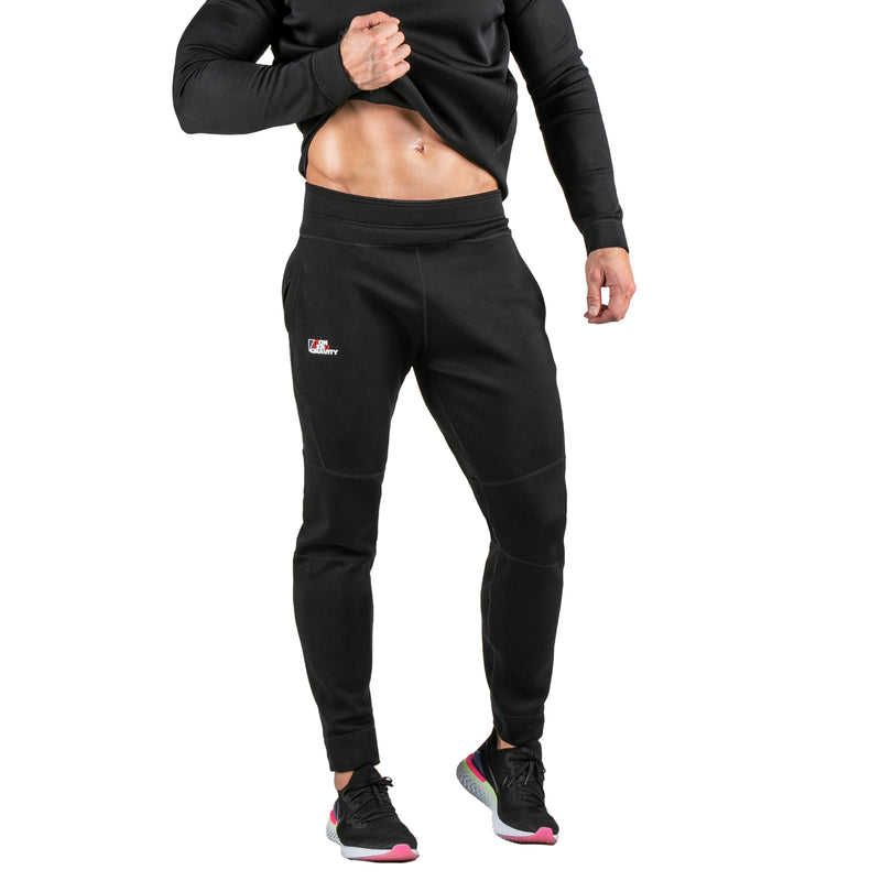 black neoprene joggers for cutting weight