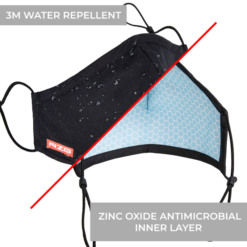 NonZero Gravity ZinTex Antimicrobial Sports Mask Black 