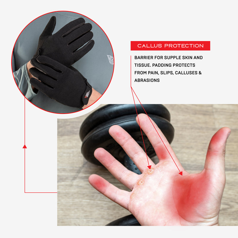 NonZero Gravity Tech-Touch Antimicrobial Germ-Proof Odor-Proof Weightlifting Padded Full Finger Workout Gloves