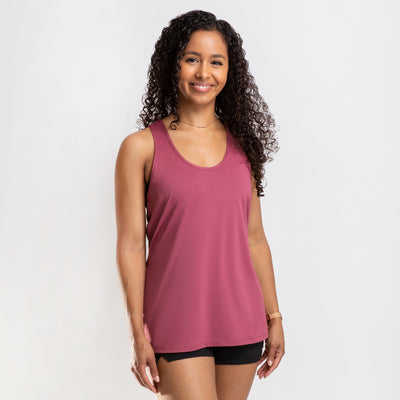 NonZero Gravity Women’s ZinTex Racerback Tank made with Super Stretch Polyester & Spandex in Berry