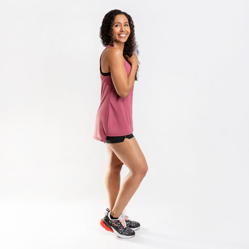NonZero Gravity Women’s ZinTex Racerback Tank made with Super Stretch Polyester & Spandex in Berry