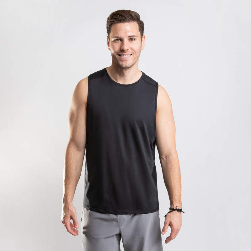 NonZero Gravity Men’s ZinTex Training Tank made with Super Stretch Polyester & Spandex in Coal 