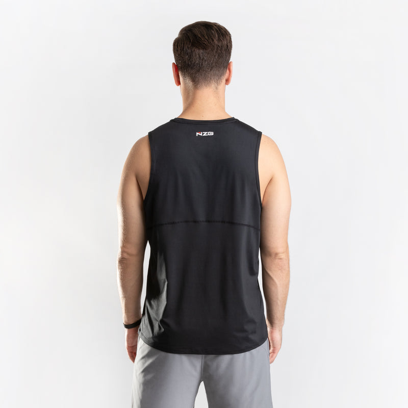 NonZero Gravity Men’s ZinTex Training Tank made with Super Stretch Polyester & Spandex in Coal 