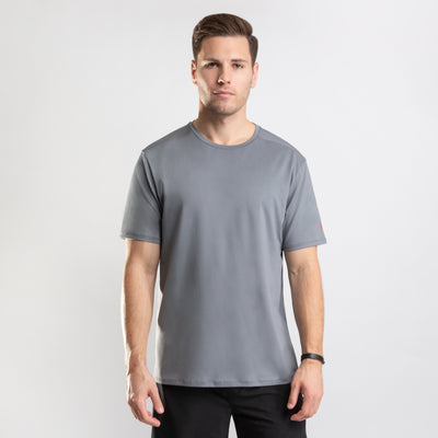 NonZero Gravity Men’s ZinTex Workout T-Shirt made with Super Stretch Polyester & Spandex in Concrete