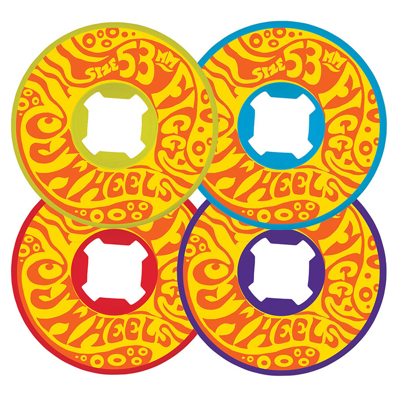 OJ SKATEBOARD WHEELS Figgy Freakouts 53mm Original 101a (4 Pack)