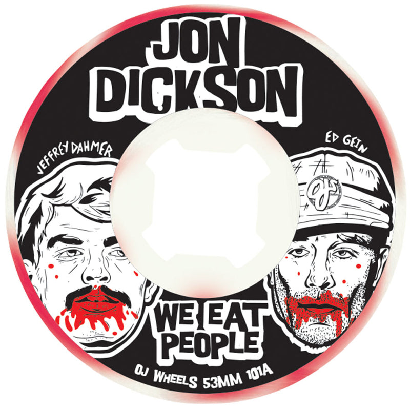 OJ Skateboard Wheels Dickson We Eat People 53mm Original 101a (4 Pack)