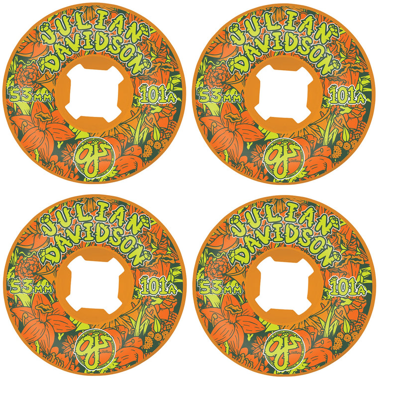OJ Davidson Floral EZ Edge Skateboard Wheels | 53mm 101A