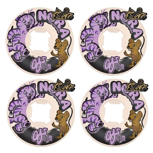 OJ Vasconcellos Cat and Mouse 55mm Elite 101a Universals Skateboard Wheels 4pk