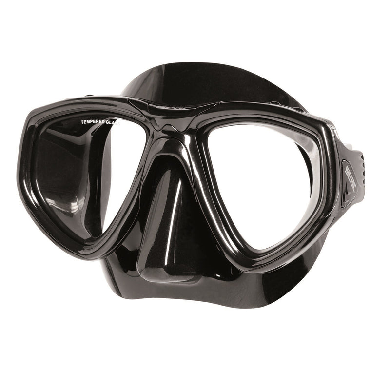 SEAC ONE Scuba Diving Snorkeling Freediving Mask, Dual Lens- Black