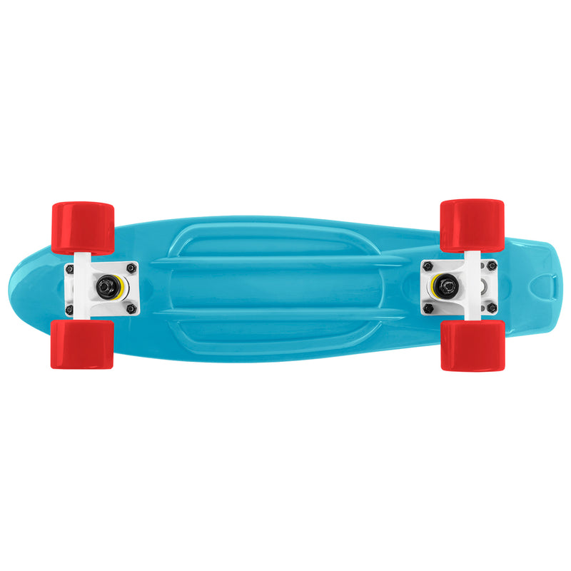 Cal 7 22 Inch Blue, White, and Red Retro Style Mini Cruiser Complete Skateboard
