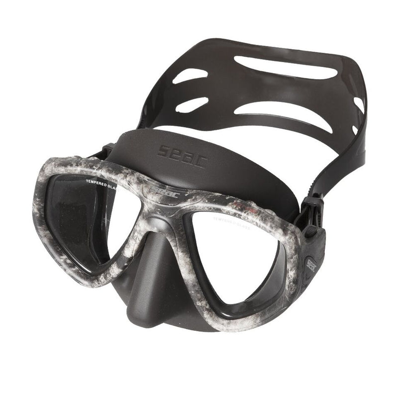 SEAC ONE Scuba Diving Snorkeling Freediving Mask, Dual Lens, Camo Series- Blue, Brown, Grey, Green