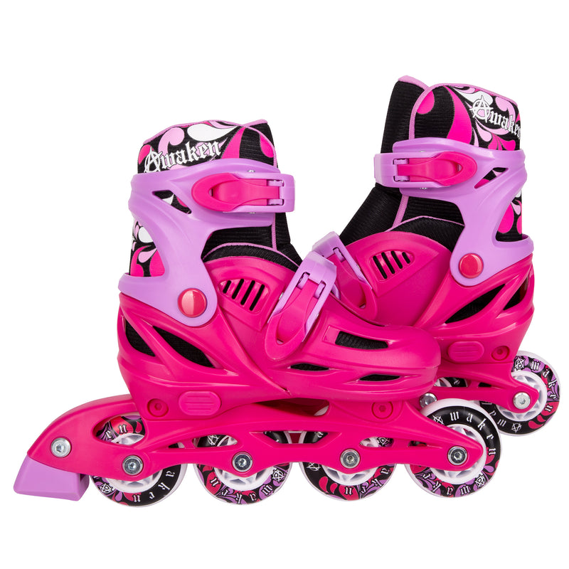 Awaken Adjustable Size Inline Skates | Beginner Roller Hockey Blades For Kids, Boys, Girls