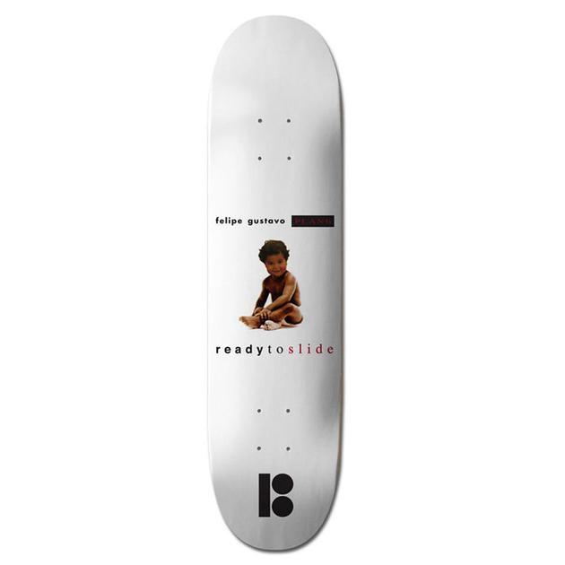 Plan B 8.0 Inch Felipe Gustavo Notorious Black Ice Skateboard Deck