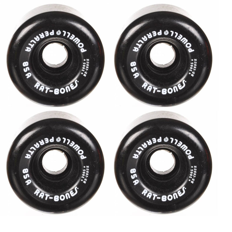 Powell Peralta 60mm Rat Bones 85A Skateboard Wheels Black