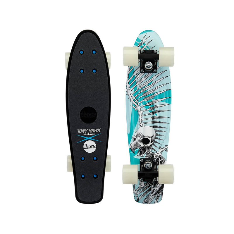 Penny 22 Inch Plastic Mini Cruiser with Grip Tape: Hawk Full Skull