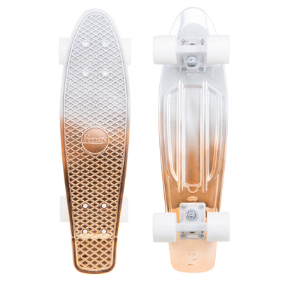 22-Inch White Copper Fade Penny Board