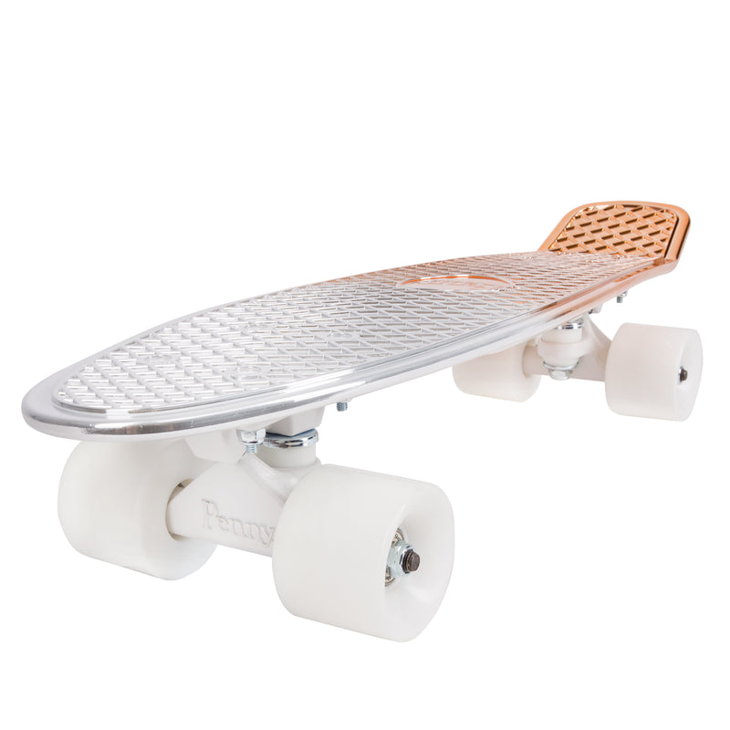 22-Inch White Copper Fade Penny Board