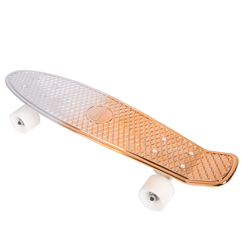 22-Inch White Copper Fade Penny Board