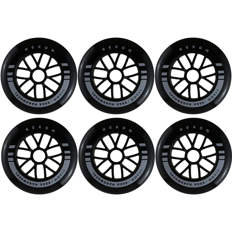 Rekon 110mm 88AA Inline Skate Wheels - Pack of 6