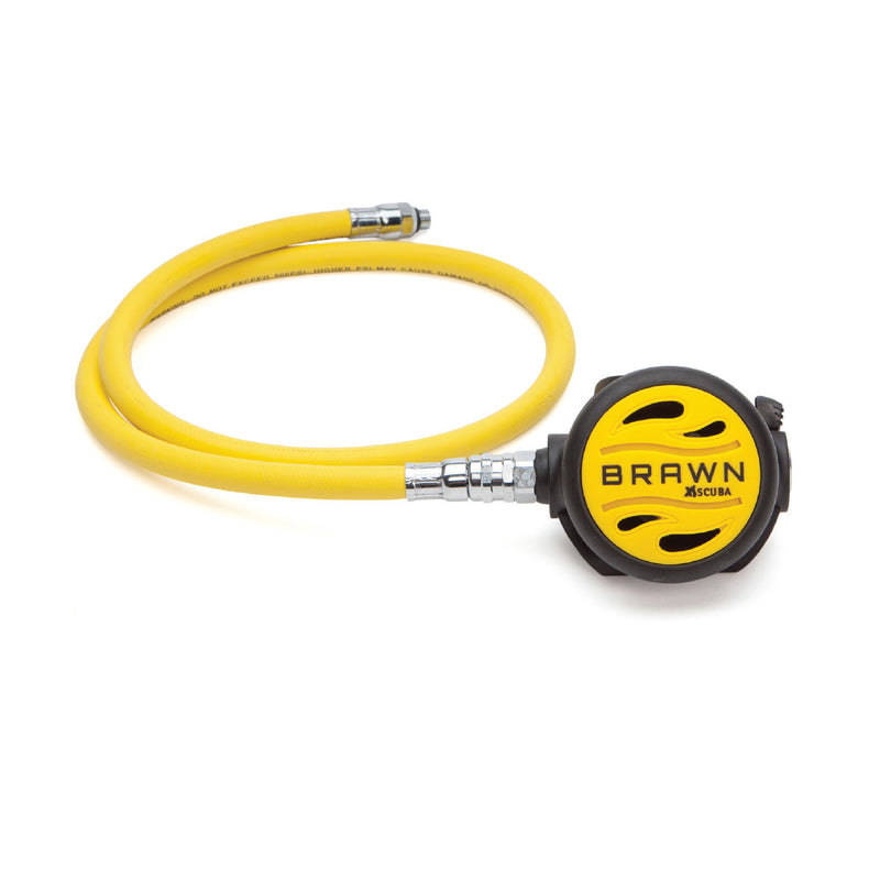 XS SCUBA Brawn Octopus with Venturi Lever and 36 Inch High Vis Yellow Hose