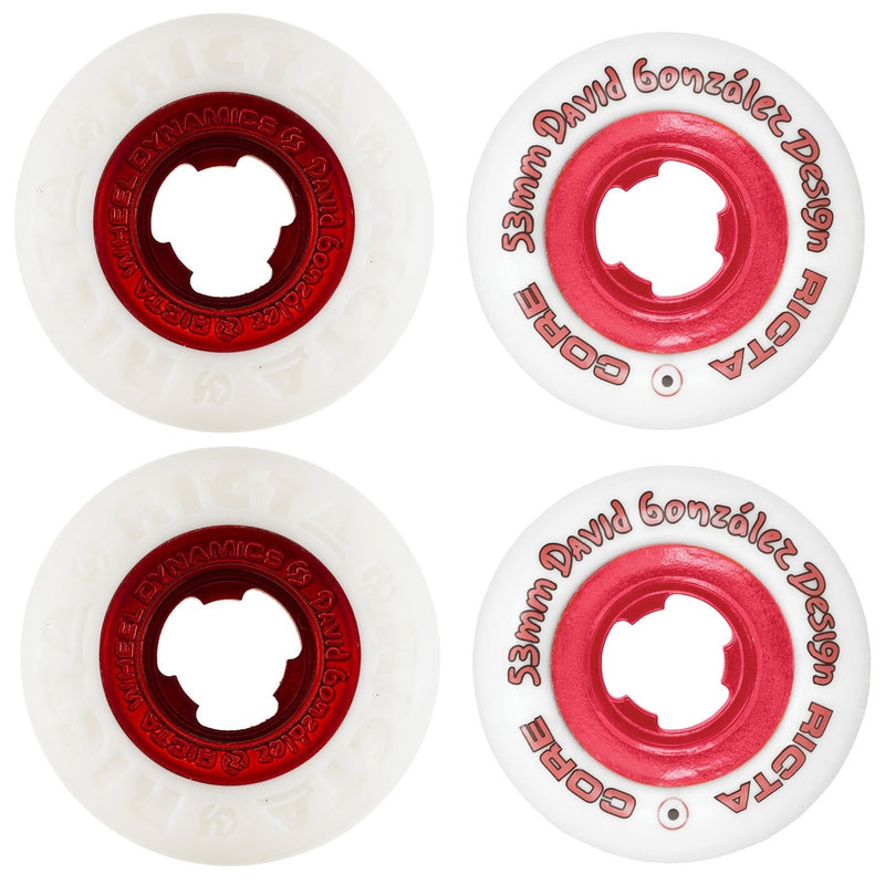 RICTA Skateboard Wheels David Gonzalez 53mm Chrome Core 81b 4 Pack