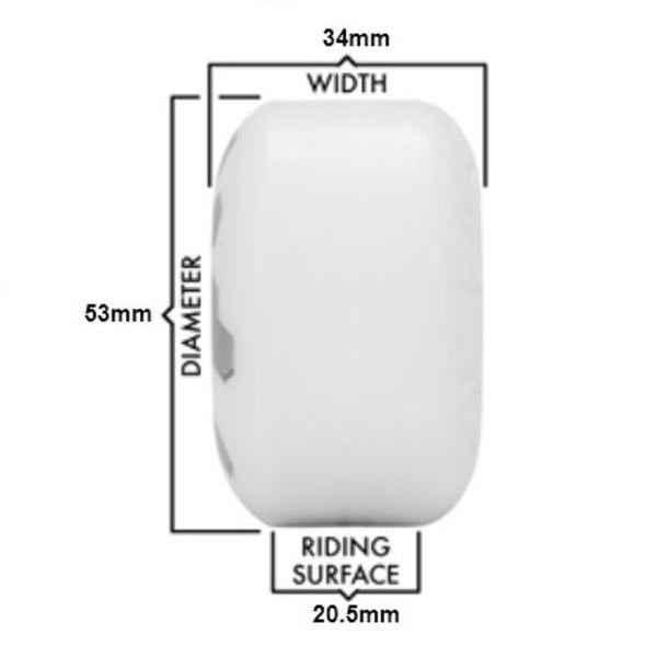 Ricta White Clouds Skateboard Wheels | 53mm 86A
