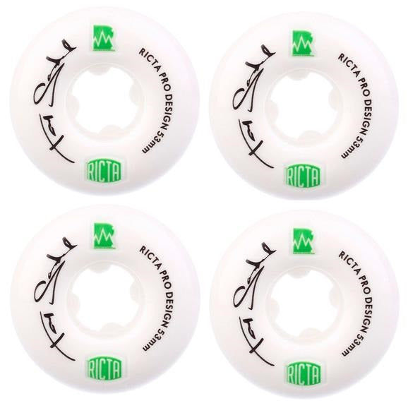 Ricta 53mm Tommy Sandoval Pro White 81b Skateboard Wheels (4 Pack)