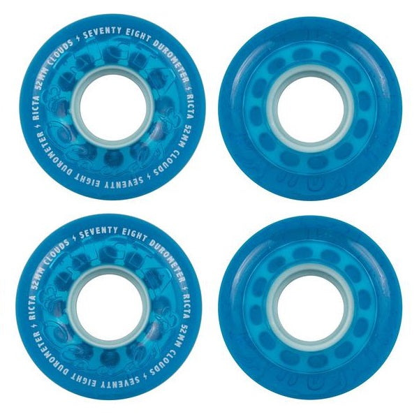 Ricta Blue Crystal Clouds Skateboard Wheels | 52mm 78A