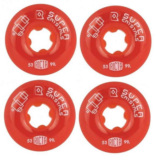 Ricta Red Super Crystals II Skateboard Wheels | 53mm 99A