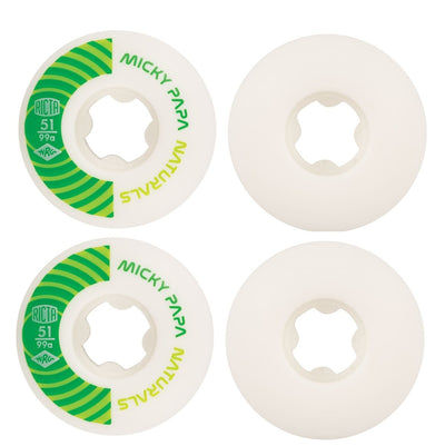 RICTA Skateboard Wheels Micky Papa Pro 51mm Naturals 99a 4 Pack