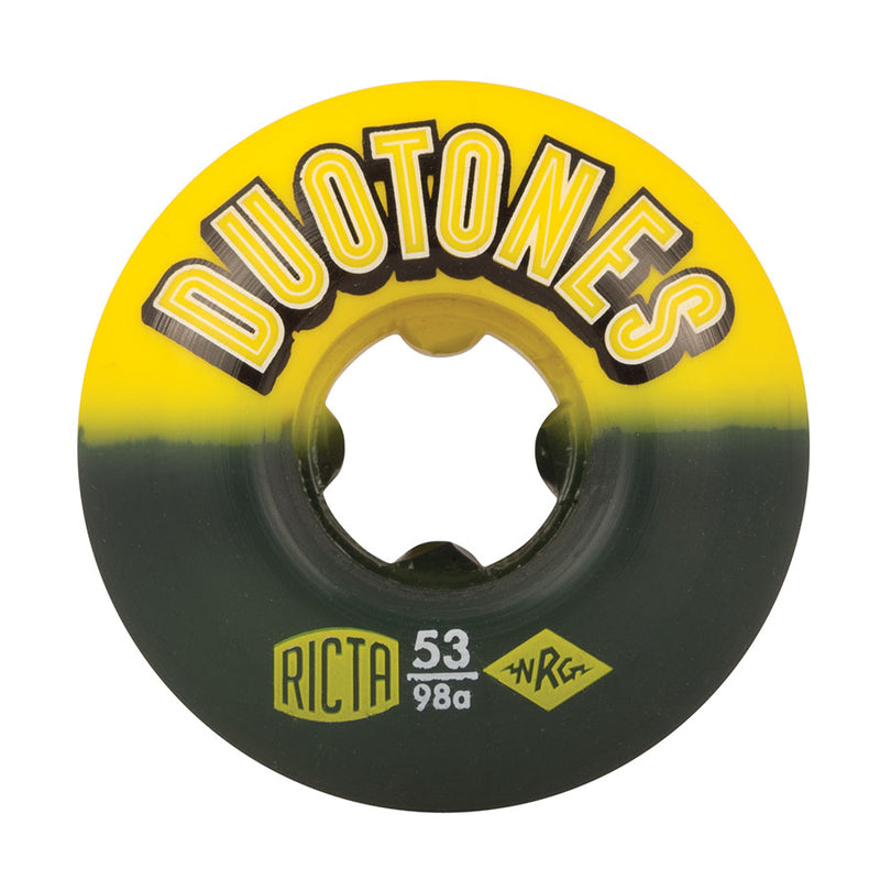 RICTA Skateboard Wheels Duo Tones 53mm Electros 98a 4 Pack