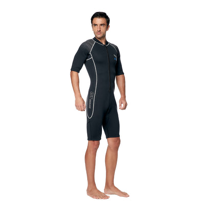 IST 3mm Nylon II Neoprene Front Zip Shorty with Super Stretch Panels - Men