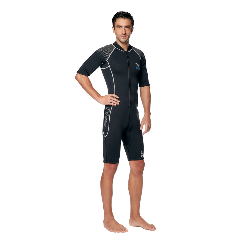 IST 3mm Nylon II Neoprene Front Zip Shorty with Super Stretch Panels - Men