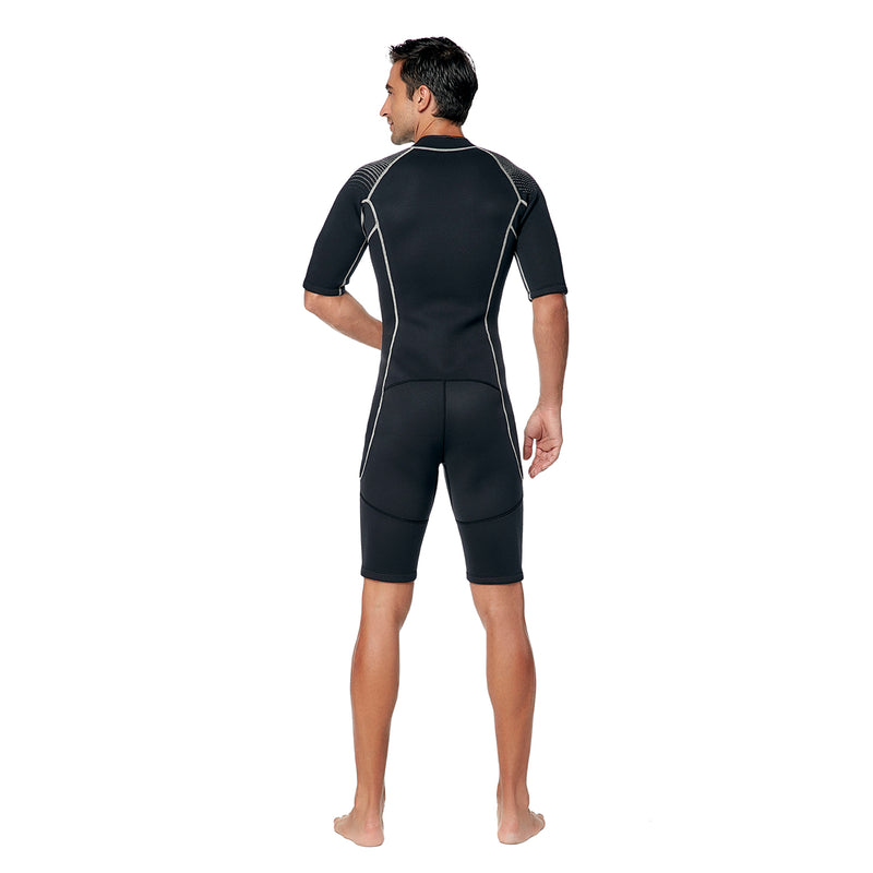 IST 3mm Nylon II Neoprene Front Zip Shorty with Super Stretch Panels - Men