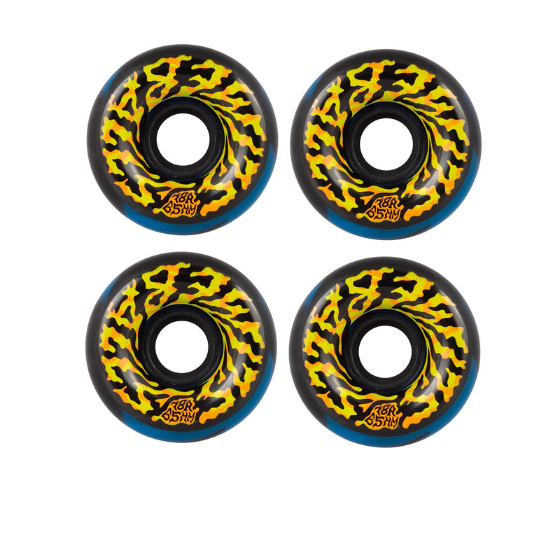 Santa Cruz Black Blue Swirl Slimeballs Skateboard Wheels | 65mm 78A