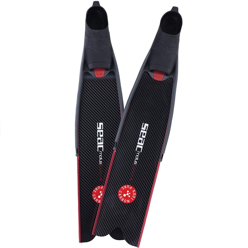 SEAC Motus Carbon, Carbon Fiber Long Fins for Freediving and Spearfishing, Blade Lenght 25.20 in