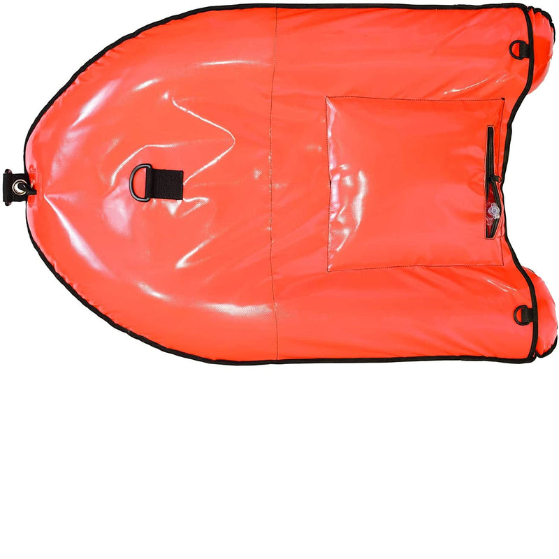 SEAC Bounty, Inflatable Float Board for Freediving and Spearfishing, 31.5x21.6 in, Alpha Bow Flag Included, Orange
