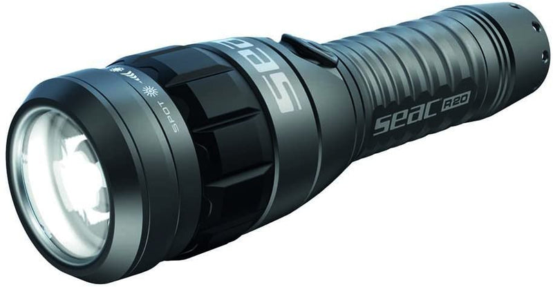 Seac R30 LED Portable Ultra Bright Scuba Diving Light, Underwater 200 Meter Dive Flashlight