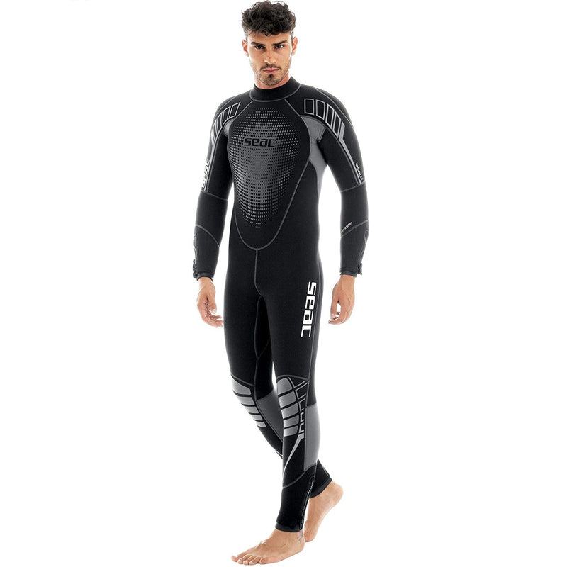 SEAC Komoda Man, Ultra Comfortable Scuba Diving Wetsuit in 3 mm Superelastic Neoprene, Rear Zip