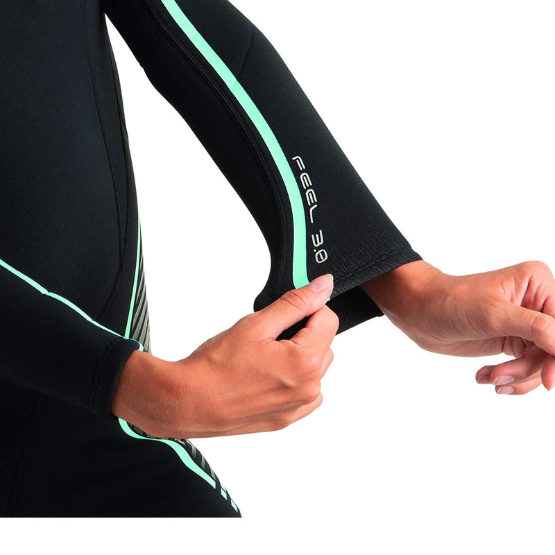 Seac Feel Lady, one-Piece Ultra-Elastic 3 mm Neoprene Wetsuit with Back Zipper for Diving, Snorkelling and Freediving