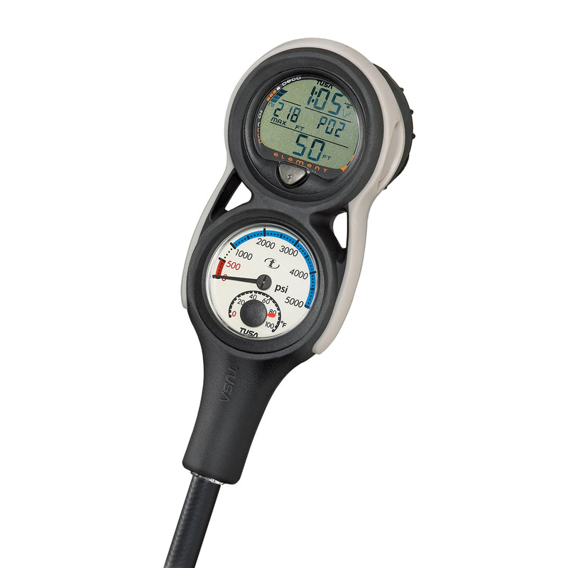 TUSA Triple Gauge Console with Element Dive Computer, Compass