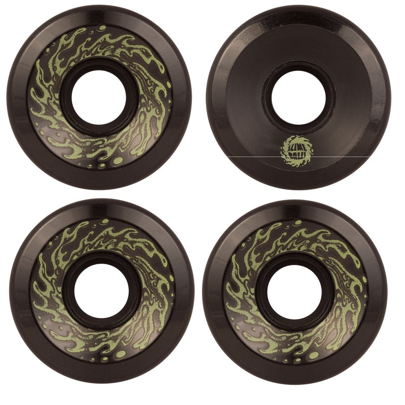 Santa Cruz 60mm Slime Balls OG Slime Black Glow 78a Skateboard Wheels