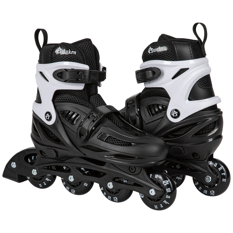 Awaken Adjustable Size Inline Skates | Beginner Roller Hockey Blades For Kids, Boys, Girls