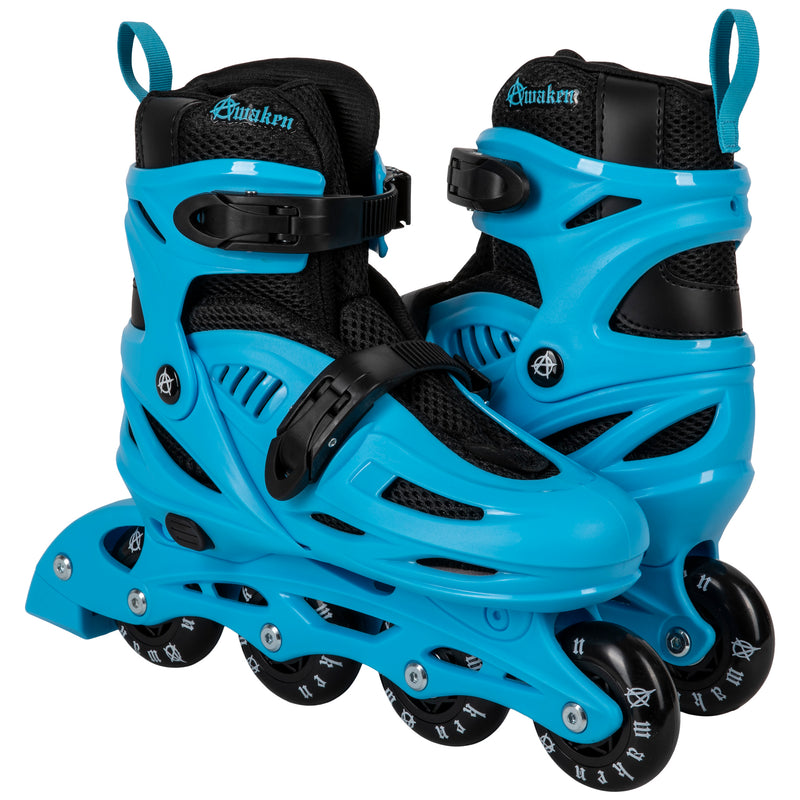 Awaken Adjustable Size Inline Skates | Beginner Roller Hockey Blades For Kids, Boys, Girls