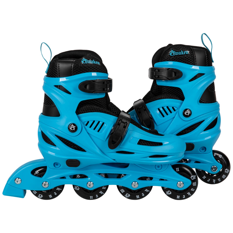 Awaken Adjustable Size Inline Skates | Beginner Roller Hockey Blades For Kids, Boys, Girls