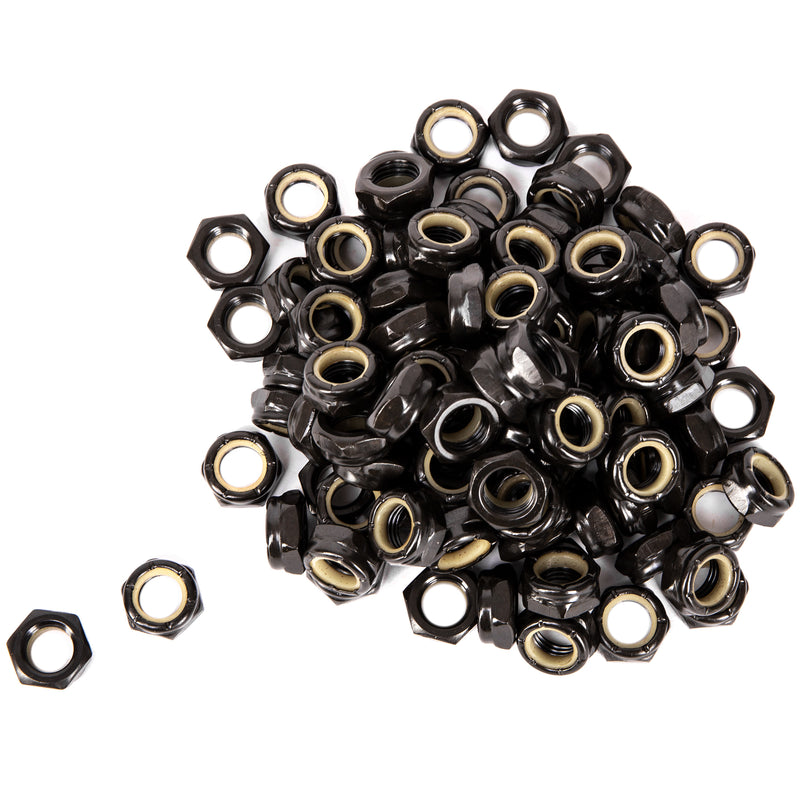 Cal 7 Black 55mm Skateboard Kingpin Nuts | 100 Pack